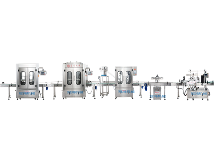 全自动灌装旋盖贴标日化生产线